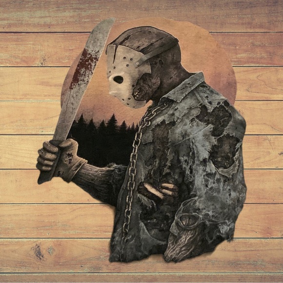 Friday The 13th Jason Voorhees Shirt Spooky Hockey Mask Halloween Fright Rags - Picture 4 of 4